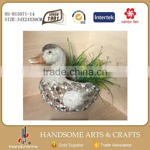 12.5 Inch Resin Outdoor Garden Decoration Animal Statue Frog Figurines Flower and Grass Plant Pot thumbnail-5