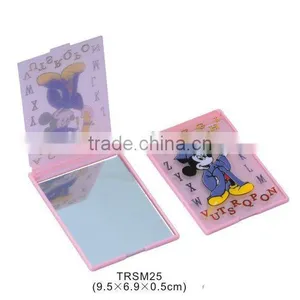 Plastic Custom Logo Pocket Mirror Foldable Square Cosmetic Mirror thumbnail-1