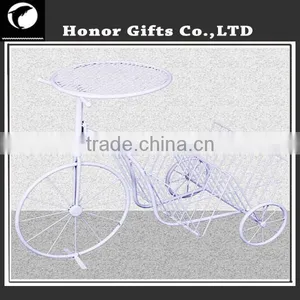 Fashion Design Wrought Iron Bicycle Plant Stand Decoration Bicycle Flower Stand thumbnail-4