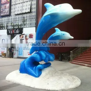 Fiberglass Dolphin Statue Sculpture Figure thumbnail-4