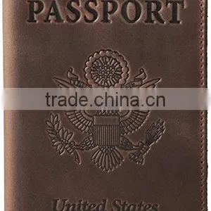 Genuine Leather Tianhooo Leather Passport Cover & Holder for Men Women Passport Case thumbnail-2