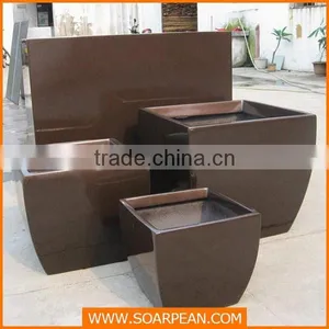Home Decoration Giant Fiberglass Flowerpot thumbnail-1