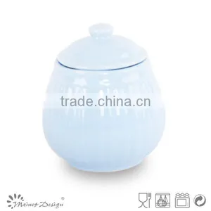 Grey With White Dots Ceramic Sugar Pot thumbnail-2