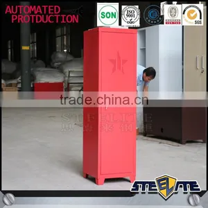 One Door With Star Kids Metal Locker Clothes Cupboard Design thumbnail-1