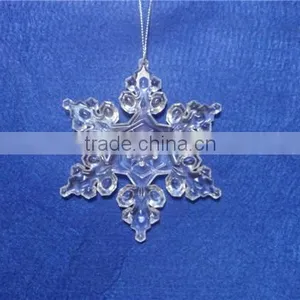 Clear Acrylic Snowflake Hanging Ornament Supplier for 2015 thumbnail-1