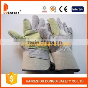 DDSAFETY Cow Split Leather Reinforced Heavy Duty Rigger Glove thumbnail-1
