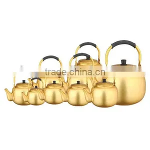 Hot Sale 0.75L-15L Cheaper Welded Spout Yellow Aluminum Water Kettle Tea Pot thumbnail-1