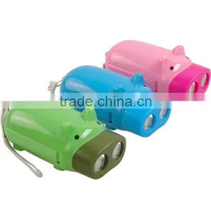 Custom Mini Cute Hand Pressure Automatic Power Generation Powerful Led Torch Flashlight thumbnail-4