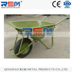 One-wheel Garden Wheel Barrow Wb6404H Metal Tray Load 200kg thumbnail-1