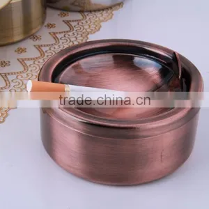 Copper Color Cigarette Ashtray Souvenir Antique Brass Ashtray thumbnail-1