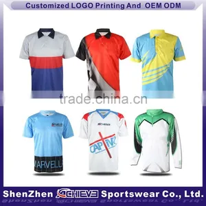 Sport Active Cricket Team Shirts Sublimated Printing Fashion Polo Wear,custom Gym Polo Jerseys Wholesale thumbnail-1
