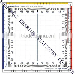 Kearing High Quality Flexible Plastic Grid Protractor for Trainning Student Square Aviation Protractor Plotter# KPP-4 thumbnail-2