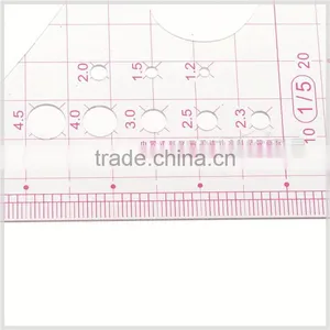 Kearing Brand Plastic Drawing Template Ruler,sandwich Line Plastic Scale Ruler,plastic Straight Scale Ruler#8515 thumbnail-4