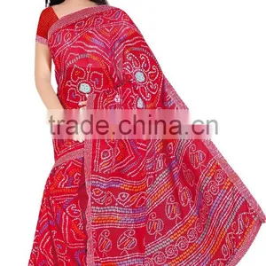 Bhandhani Printed Saree With Blouse thumbnail-2