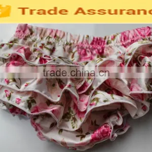 Soft Baby Boutique Clothing Newborn Toddler Ruffle Shorts Infant Flower Patterns Bloomer thumbnail-1