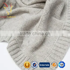 High Quality Solid Cabke Knit Baby Blanket For Winter thumbnail-3