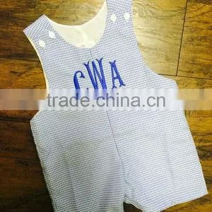 Baby Boy Shortall Newborn Boys Rompers Applique Boys Shirt Jon Jons Shortall thumbnail-2