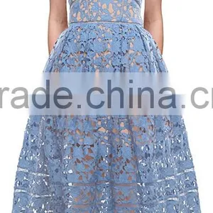 2016 New Handmade White Red Sexy Deep V-neck Flower Lace Dress Runway Elegant Dresses Hollow Out Long Dress Shoulder-Straps thumbnail-5