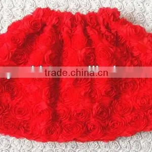2014New Arrival!Baby Girls Rose Flower Skirts Baby Cloth Girls Christmas Wear Party Dance Dress Girls Cheap Cotton Skirts thumbnail-1