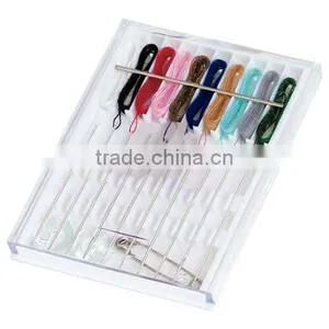 Pocket Pre-Threaded Sewing Kit - Has 10 Pre-threaded Needles With Assorted Thread Colors, 2 Buttons and a Safety Pin thumbnail-4