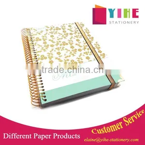 Greyboard Cover Spiral Planner Custom, Personal Diary Planner With Gold Corner thumbnail-1