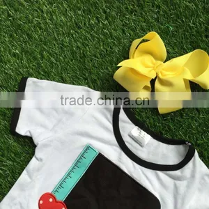 2016 Baby Girls Boutique Outfits Girls Summer Capri Clothing Baby Girls Back to School Otufits With Accessories thumbnail-2