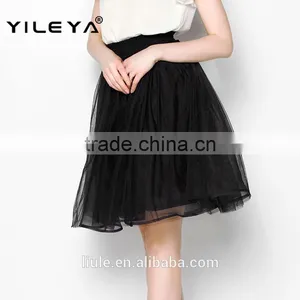 Latest Woman Elastic Waist Muti Layers White Fluffy Tutu Skirt for Adult thumbnail-3