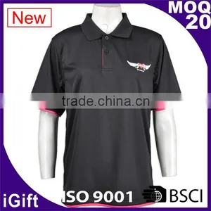 BSCI/ ISO9001 Wholesale Custom Embroidery Design 100% Polyester Customized Dri Fit Polo Shirt thumbnail-1