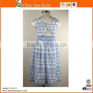 2017 Baby Girl Latest Fashion Embroidered Lace Floral Dresses for Girls Wholesale thumbnail-3