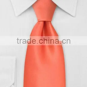 Dark Tangerine Orange Poly Necktie thumbnail-1