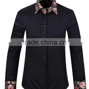 2017 New Trend Men's Shirt With Contrast Collar and Cuff thumbnail-2