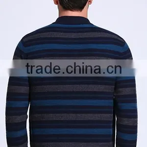 Long Sleeve Stripe Round Collar Pullover Model Sweater for Men With Best Prices thumbnail-4
