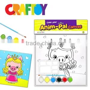 DIy Kit Toy do it Yourself Canvas Board Anim-Pal Princess Pig thumbnail-1