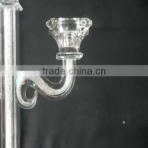 Wholesale Clear Crystal Long Stem Candle Holder For Wedding Table Decoration thumbnail-3