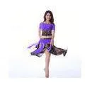 Grenadine Purple Black Belly Dance Performance Costumes , Hip Width 40cm thumbnail-1