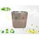Customized Stainless Steel Trash Cans Garden Waste Bin 2 Classification Square thumbnail-1