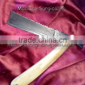 Shaving Razor,Hand Made Shaving Damascus Razor,Barber Razor, Bone Damascus Razor thumbnail-1