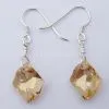 Fashion Drop Earrings, CZ Earrings, Sterling Silver Earrings thumbnail-1