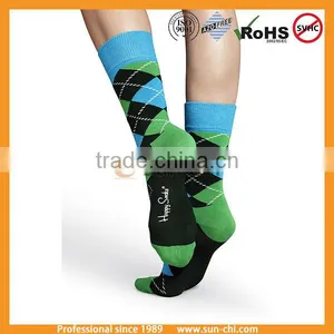Mens Over the Calf Argyle Socks thumbnail-2