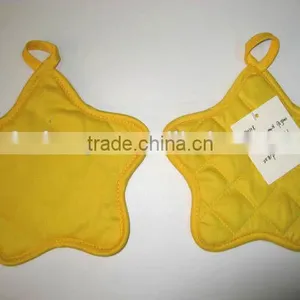 Orange Star Shape Pot Mitt Solid Color Cotton Potholder thumbnail-2