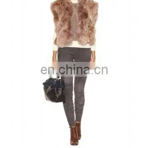 Dyed Rabbit Fur Cape Kintted Vest/quality+OEM+ODM thumbnail-1