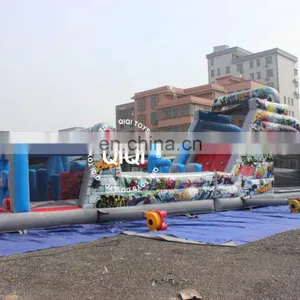 2017 Inflatable Bouncer Jump Castle Obstacle Course With Slide Fatcory Price thumbnail-3