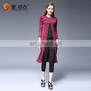 New European Style Coats Autumn Long Overcoat Ladies Without Clothes With Buttons thumbnail-3