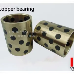 Self Lubricating Bearing, JDB Copper Oil-free Bushing, Solid Inlaid Graphite Bronze Sleeve Oilless Bush. thumbnail-2
