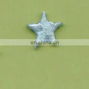 Embroidered Technics and Eco-Friendly Feature Small Red Silver Gold Star Shape Embroidery Patch, Embroidered Badge thumbnail-1