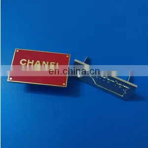 Factory Handbag Tag Custom Label Plate With Back Pin thumbnail-1