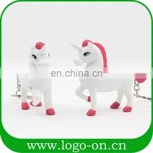 New Arrival Unicorn Keychain With Led Light and Unicorn Sound thumbnail-3
