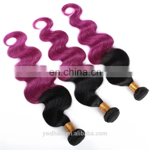 8A Ombre Brazilian Hair Body Wave Two Tone Color Purple Hair Extensions Body Wave Paypal Accept 3 Bundles Free Shipping thumbnail-5