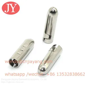 Zinc Alloy Engraved Logo Customized Logo Zinc Alloy Aglets Flat End Aglet thumbnail-1