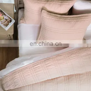 Breathable & Ultra Soft 100%Cotton 2 Layers Cotton Crinkle Gauze Stripe Embroidery Bedding Quilt thumbnail-6